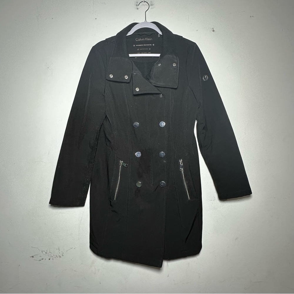 Calvin Klein‎ Women's Classic Black Trench Coat